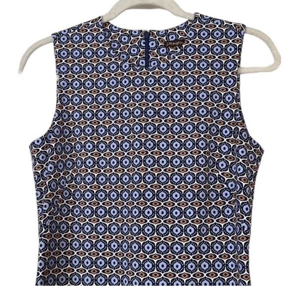 J. McLaughlin Devon Dress Blue White Brown Size XS - Picture 1 of 10